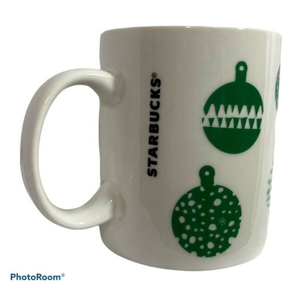 Starbucks 2016 Green White Christmas Ornament Mug - Picture 3 of 4